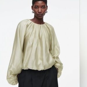 COS Parachute Blouse size 8 Sage Green